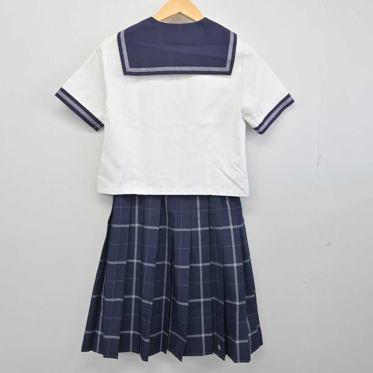 【中古】東京都 武蔵野大学中学校・高等学校 女子制服 3点 (セーラー服・スカート) sf056861