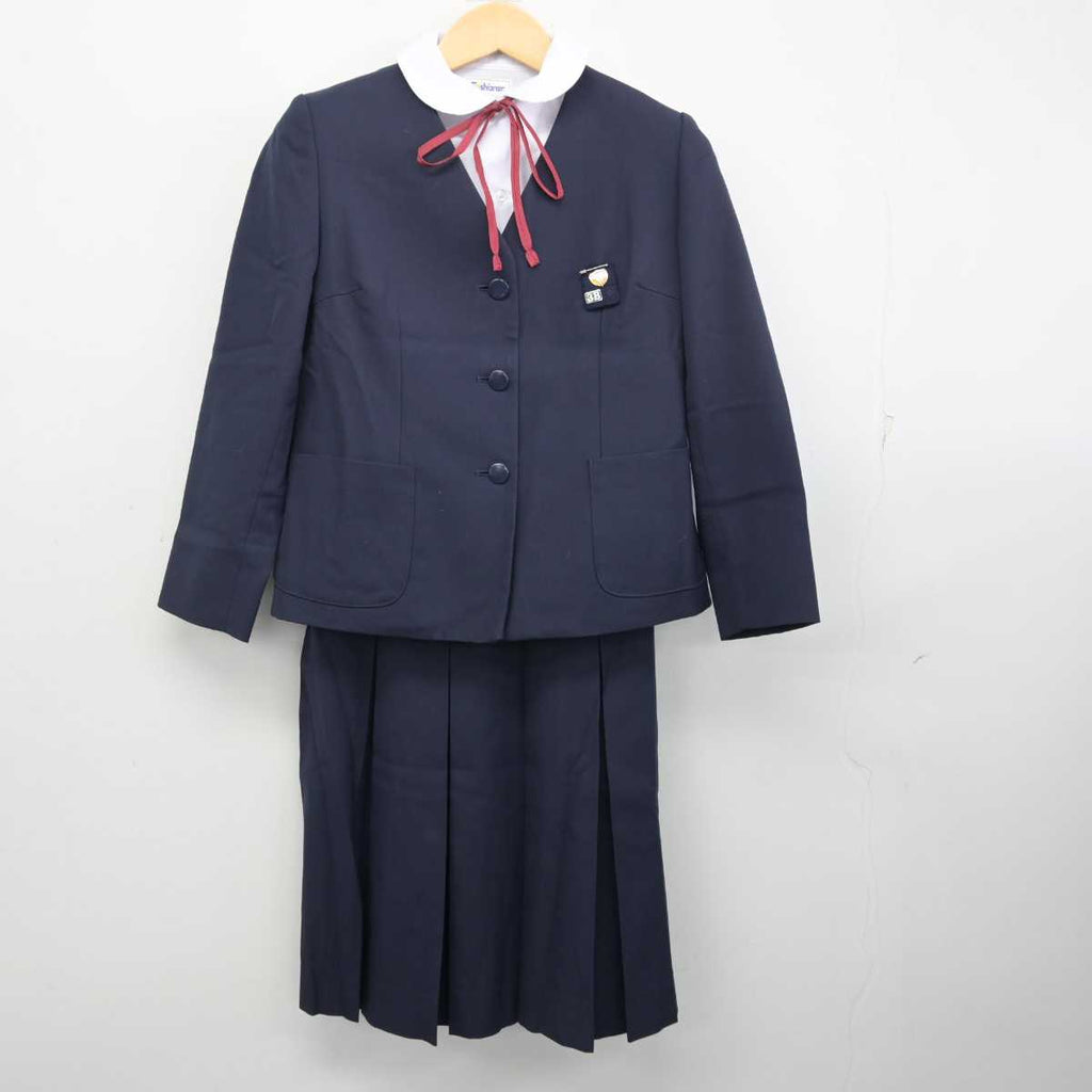 【中古】東京都 府中第三中学校 女子制服 4点 (ブレザー・シャツ・ジャンパースカート) sf056863