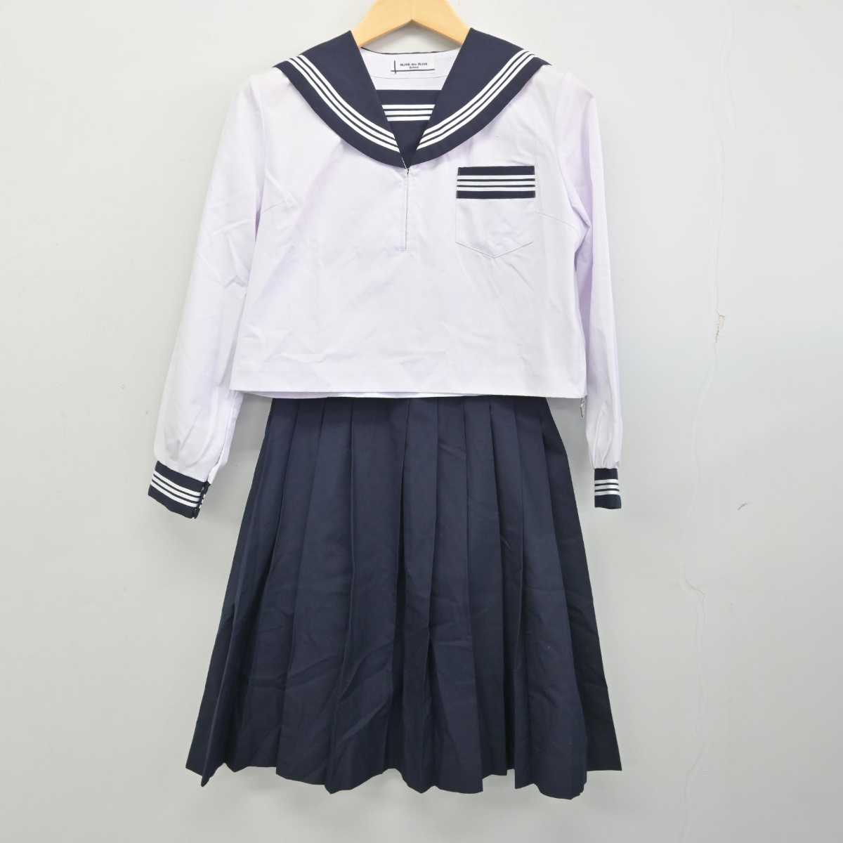 【中古】茨城県 常北中学校 女子制服 3点 (セーラー服・スカート) sf056888