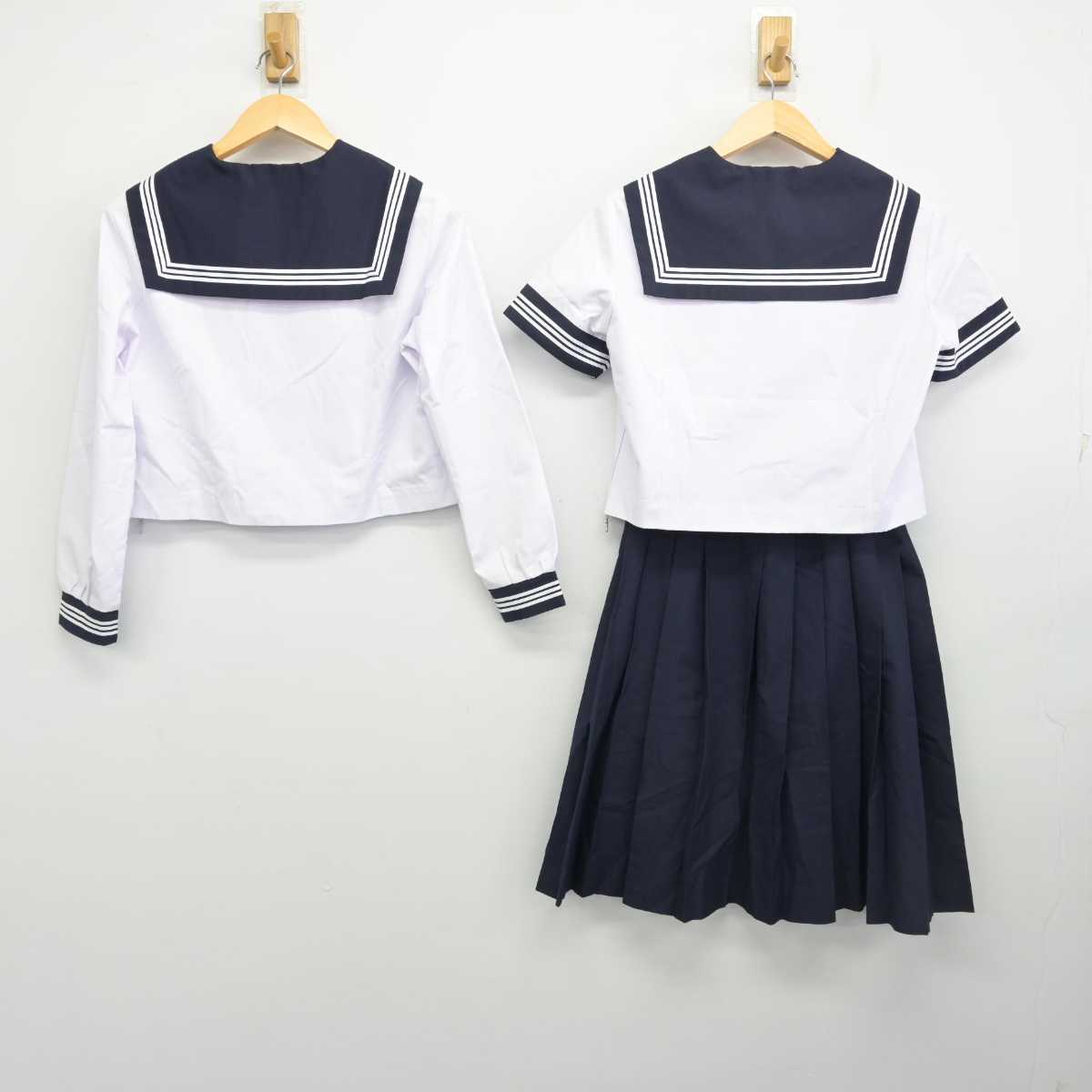 【中古】茨城県 常北中学校 女子制服 3点 (セーラー服・スカート) sf056888