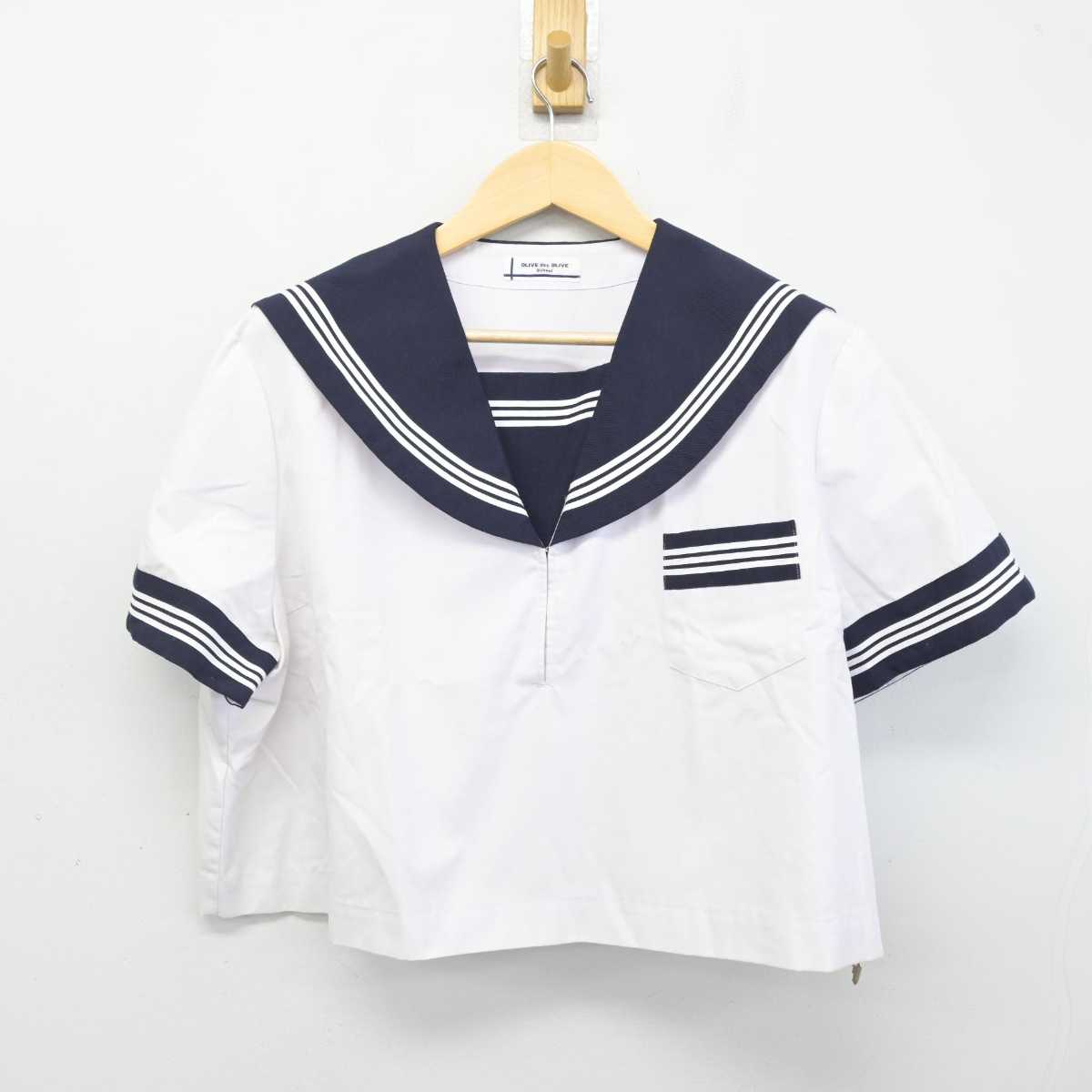 【中古】茨城県 常北中学校 女子制服 2点 (セーラー服) sf056890