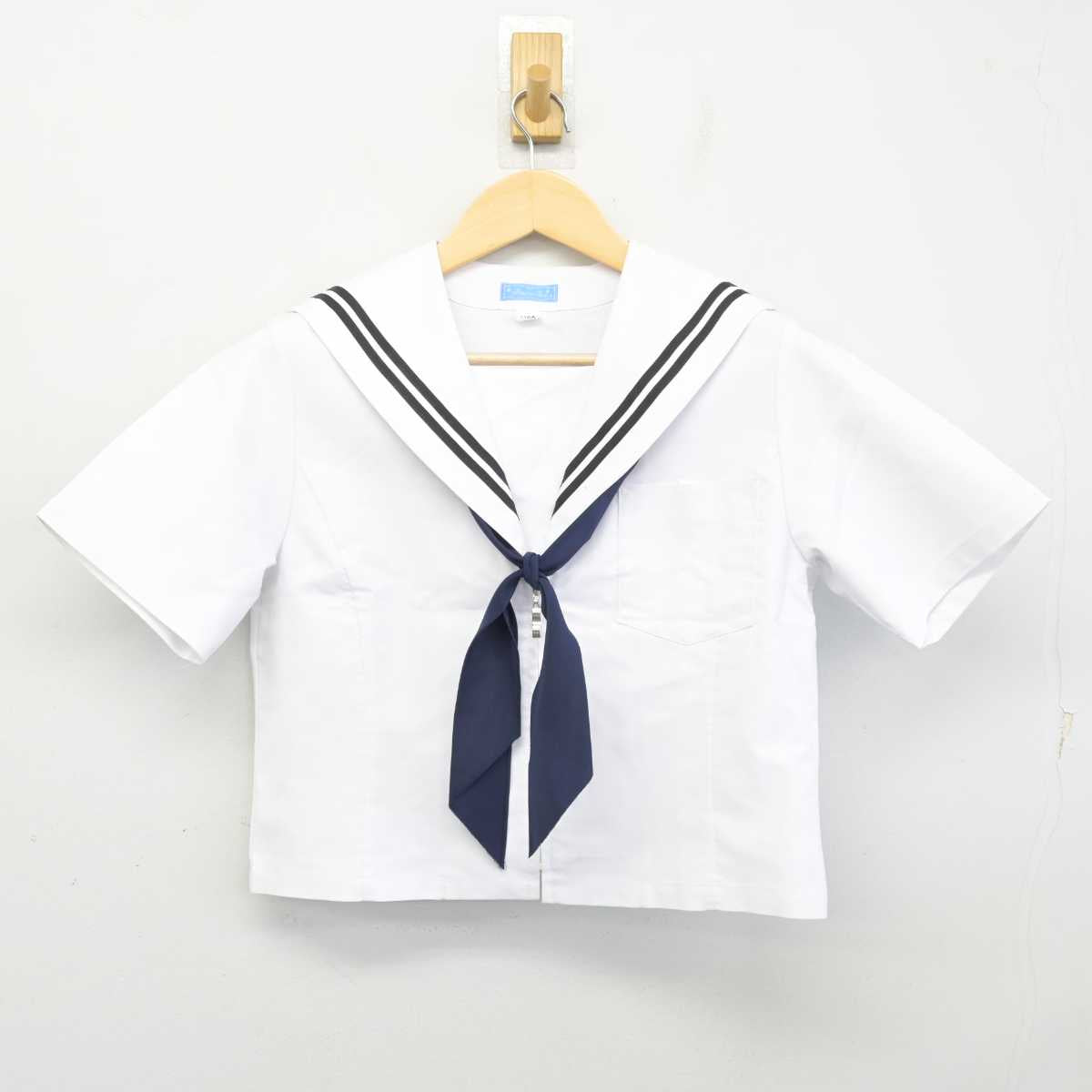 【中古】愛知県 大府西中学校 女子制服 3点 (セーラー服・スカート) sf056899