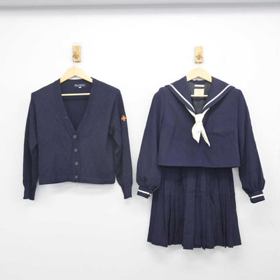 【中古】愛知県 金城学院中学校 女子制服 6点 (セーラー服・ニット・スカート) sf056910