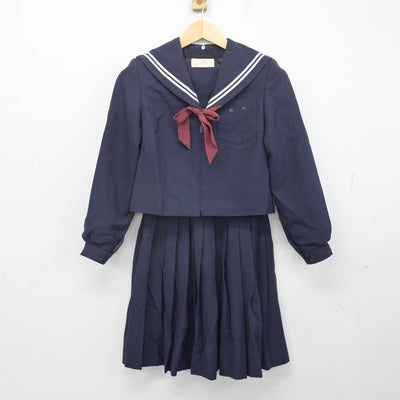 【中古】愛知県 佐屋中学校 女子制服 3点 (セーラー服・スカート) sf056918