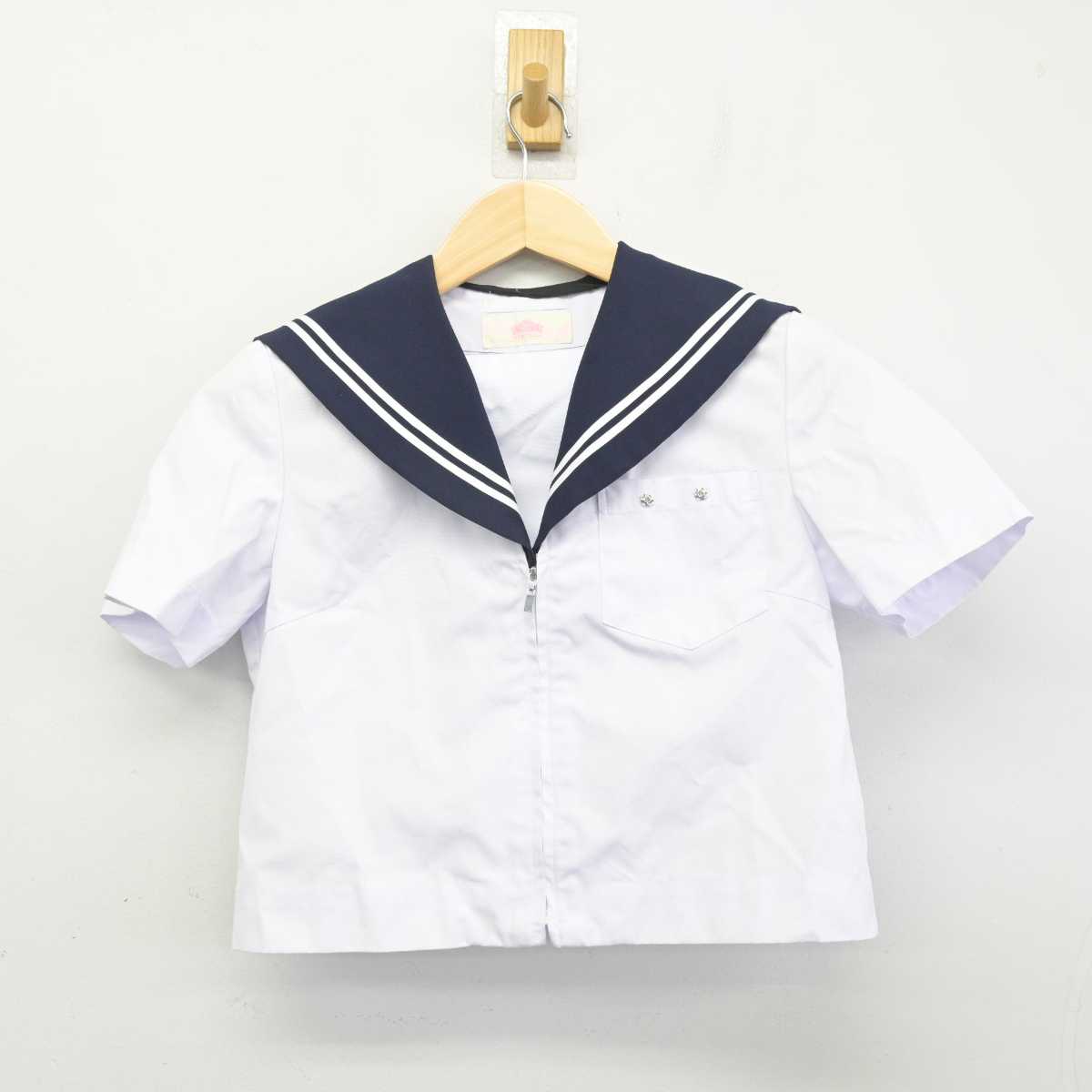 【中古】愛知県 佐屋中学校 女子制服 2点 (セーラー服・スカート) sf056919