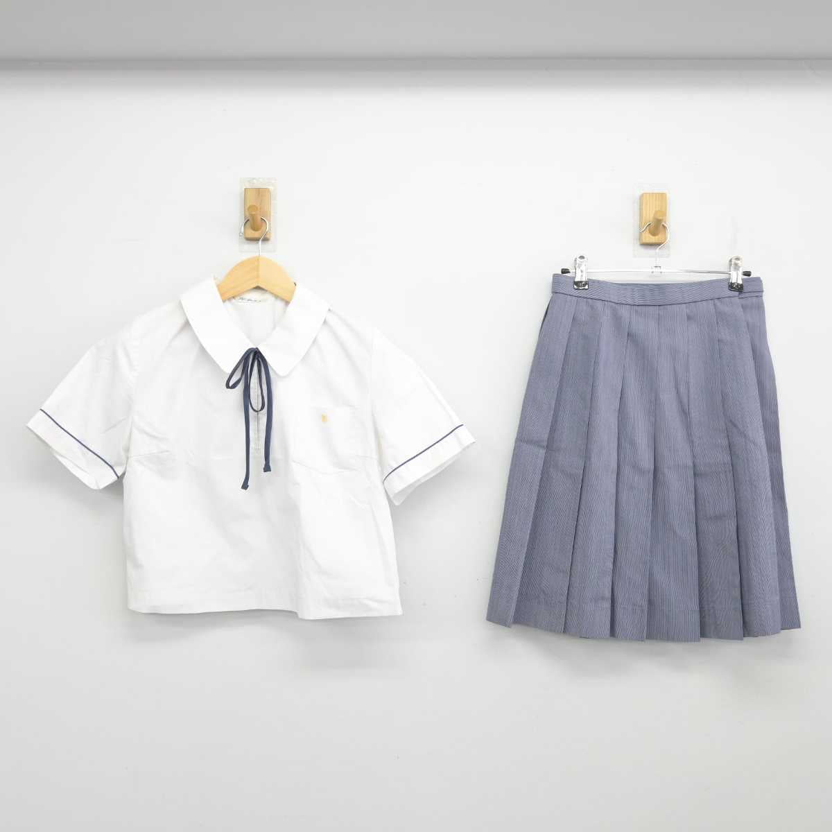 【中古】鹿児島県 武岡台高等学校 女子制服 3点 (シャツ・スカート) sf056930