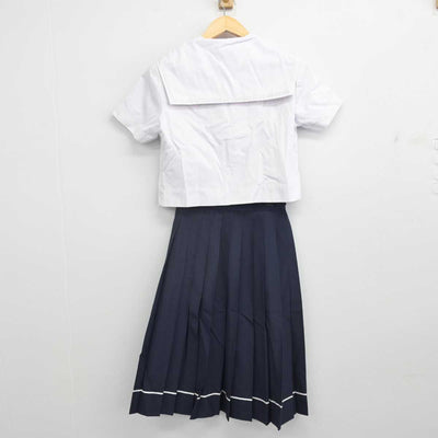 【中古】福岡県 直方高等学校 女子制服 3点 (セーラー服・スカート) sf056939