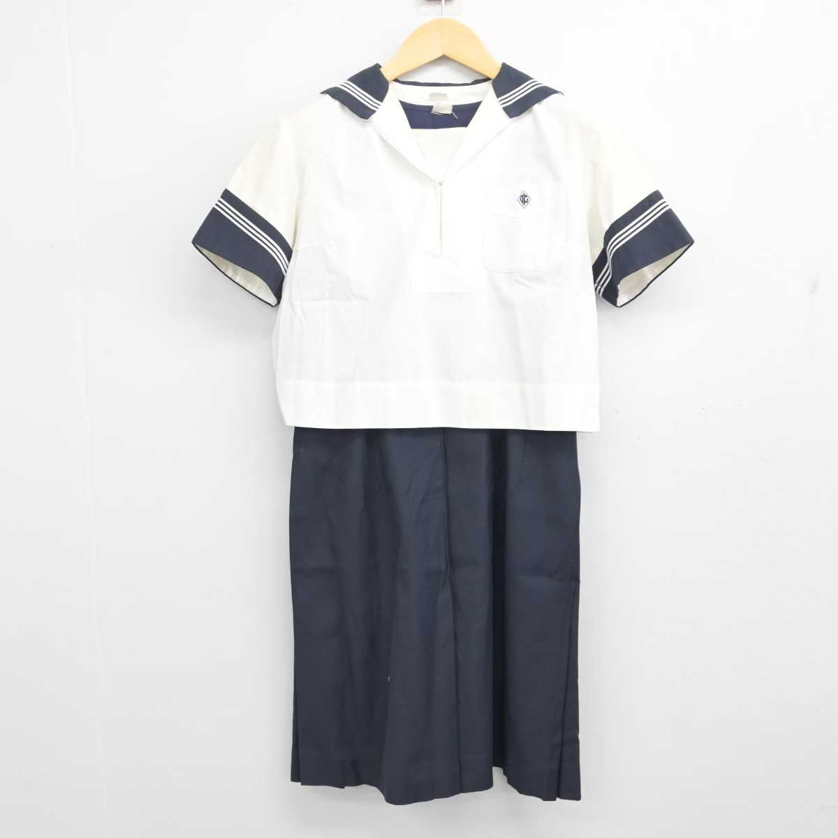 【中古】神奈川県 横浜共立学園中学高等学校 女子制服 3点 (セーラー服・スカート) sf056948