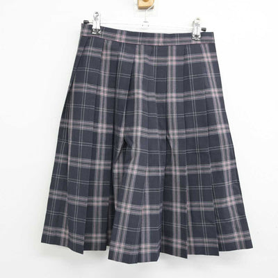 【中古】福岡県 大牟田高等学校 女子制服 2点 (ニットベスト・スカート) sf056956