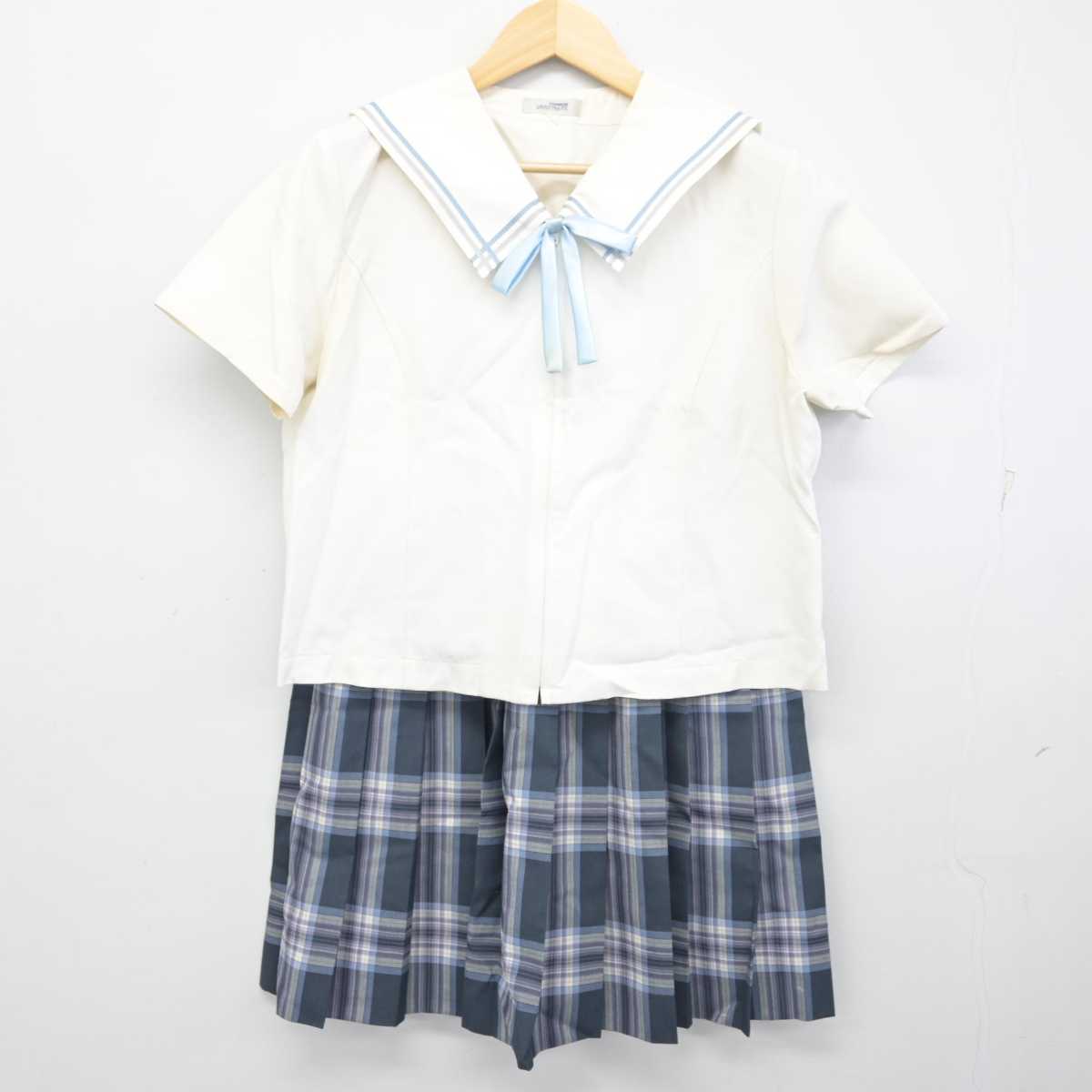 【中古】秋田県 秋田令和高等学校 女子制服 3点 (セーラー服・スカート) sf056977