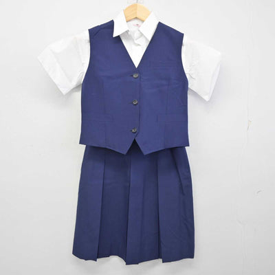 【中古】静岡県 浜松江之島高等学校 女子制服 3点 (ベスト・シャツ・スカート) sf056983