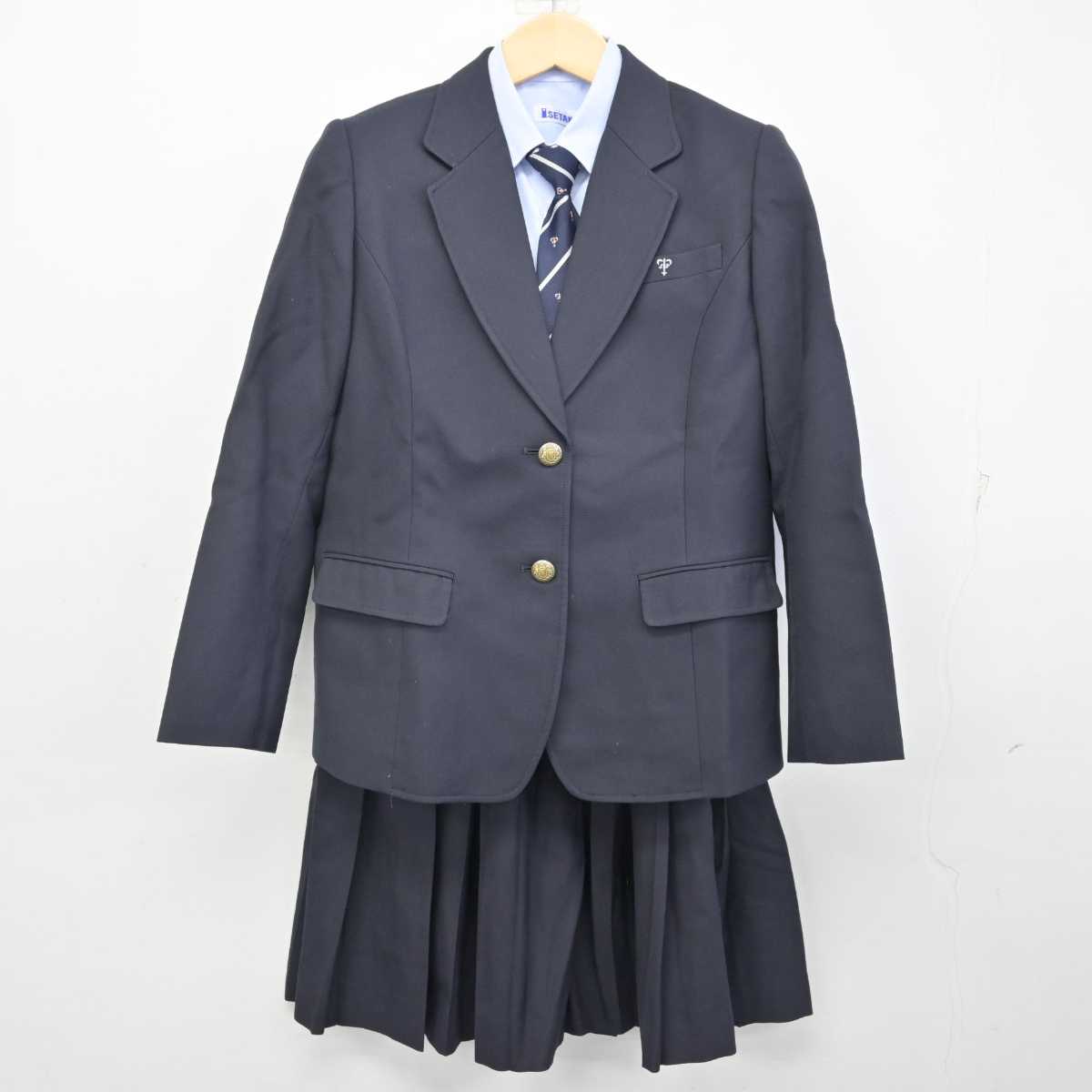 【中古】東京都 日本大学鶴ヶ丘高等学校 女子制服 4点 (ブレザー・シャツ・スカート) sf056985