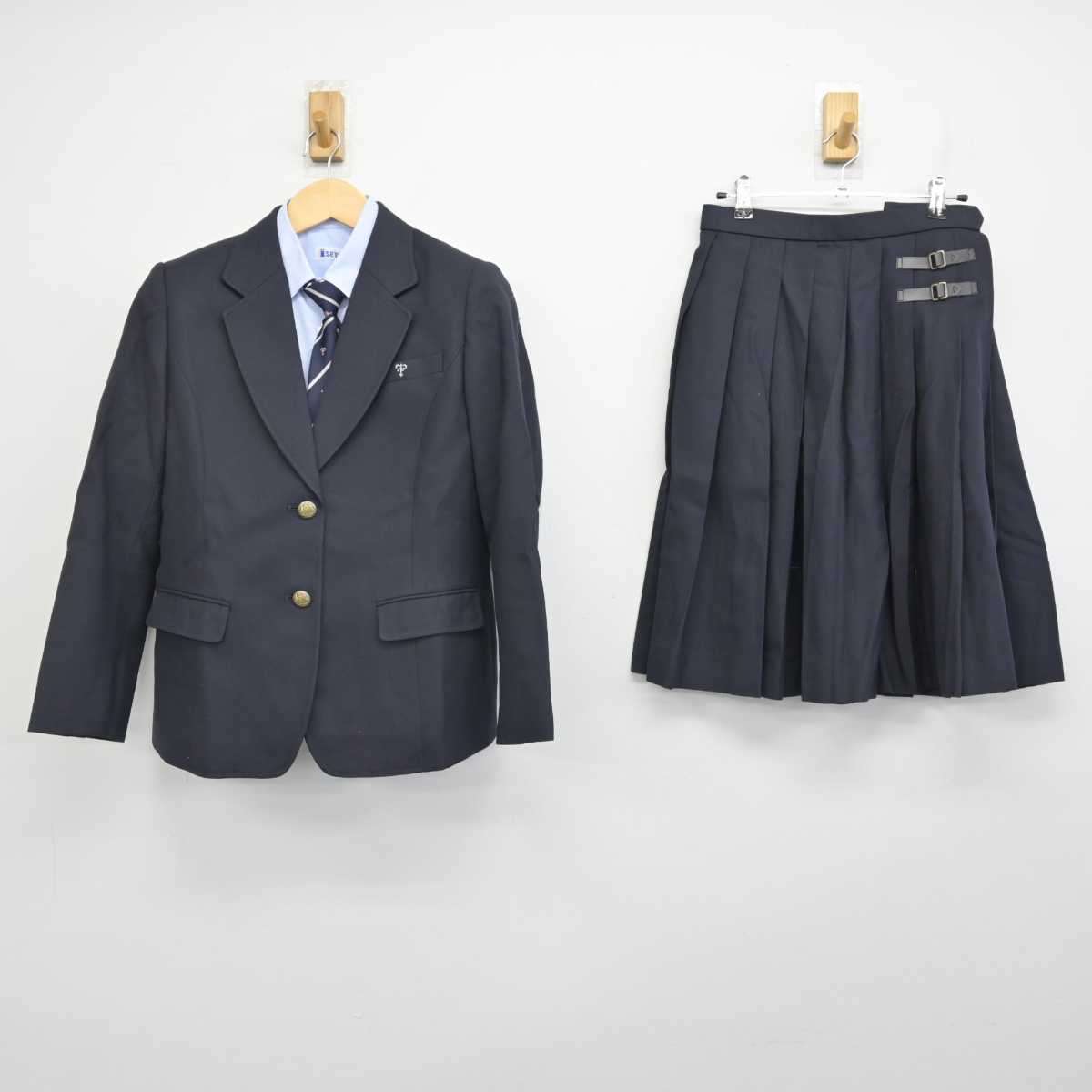 【中古】東京都 日本大学鶴ヶ丘高等学校 女子制服 4点 (ブレザー・シャツ・スカート) sf056985