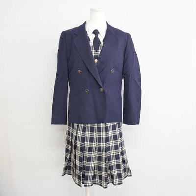 【中古】宮城県 聖和学園高等学校 女子制服 5点 (ブレザー・ベスト・シャツ・スカート) sf057043