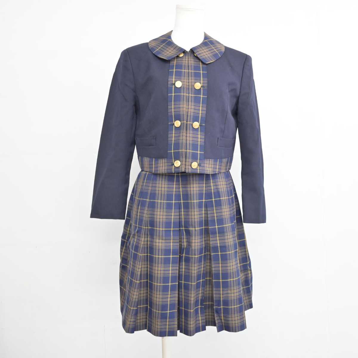 【中古】福岡県 福岡女子高等学校 女子制服 3点 (ブレザー・シャツ・スカート) sf057083