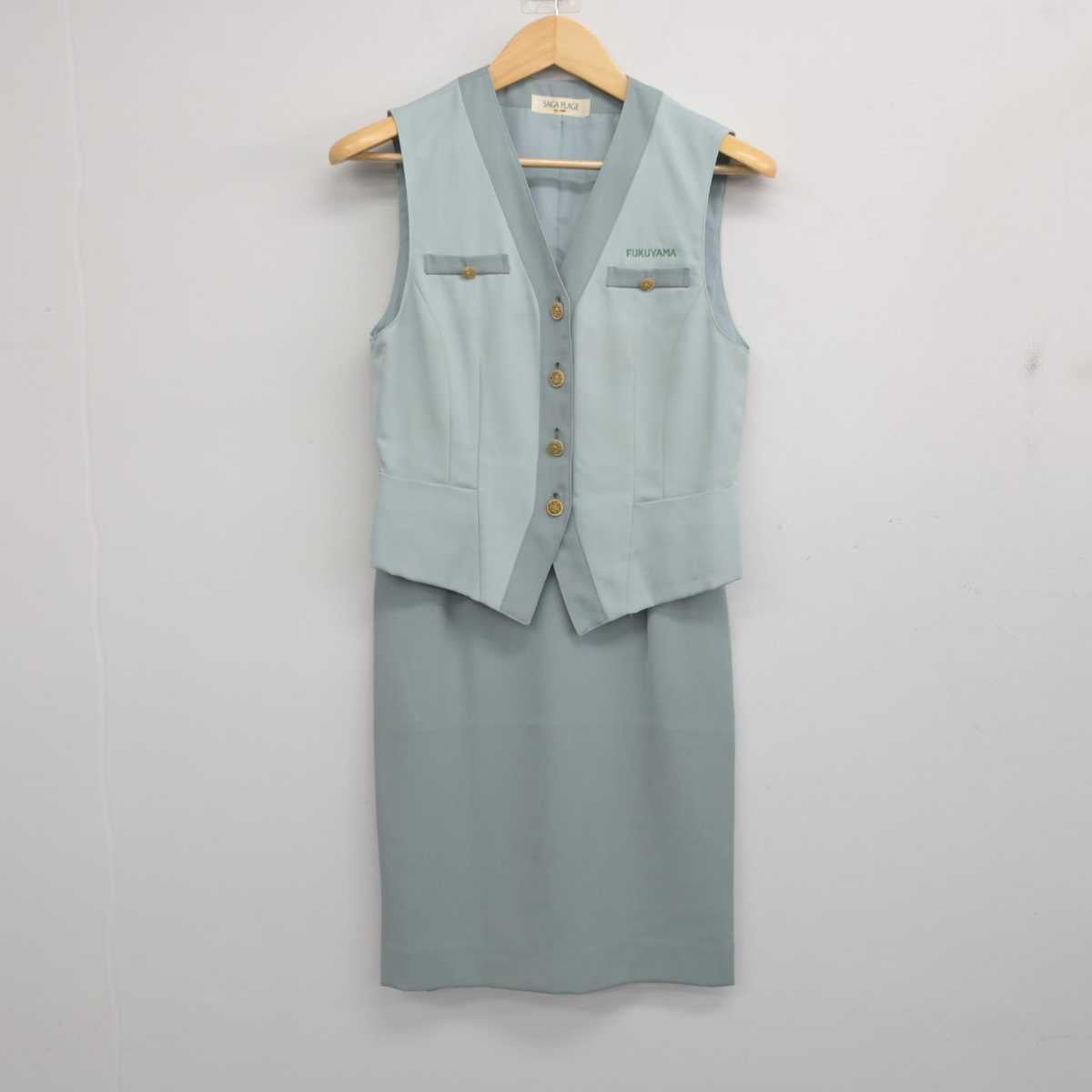 【中古】 福山 女子制服 2点 (ベスト・スカート) sf057092