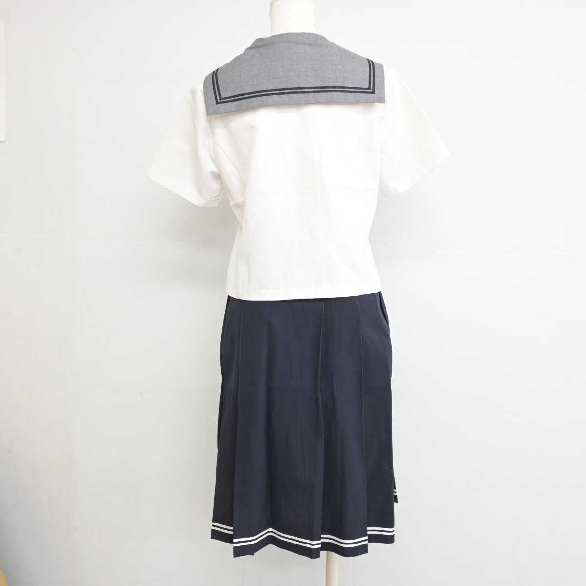 【中古】愛媛県 済美高等学校 女子制服 4点 (セーラー服・スカート) sf057097