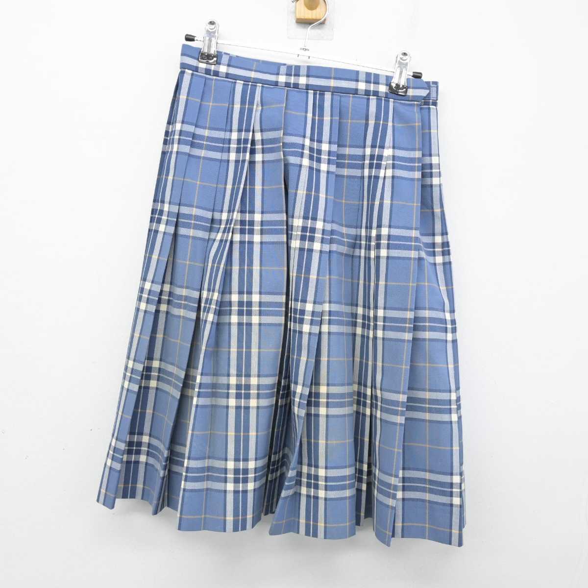 【中古】大阪府 豊島高等学校 女子制服 3点 (ニットベスト・スカート) sf057113