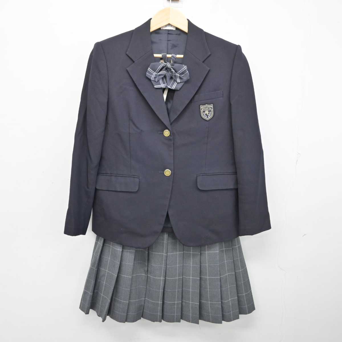 【中古】兵庫県 武庫荘総合高等学校 女子制服 3点 (ブレザー・スカート) sf057132