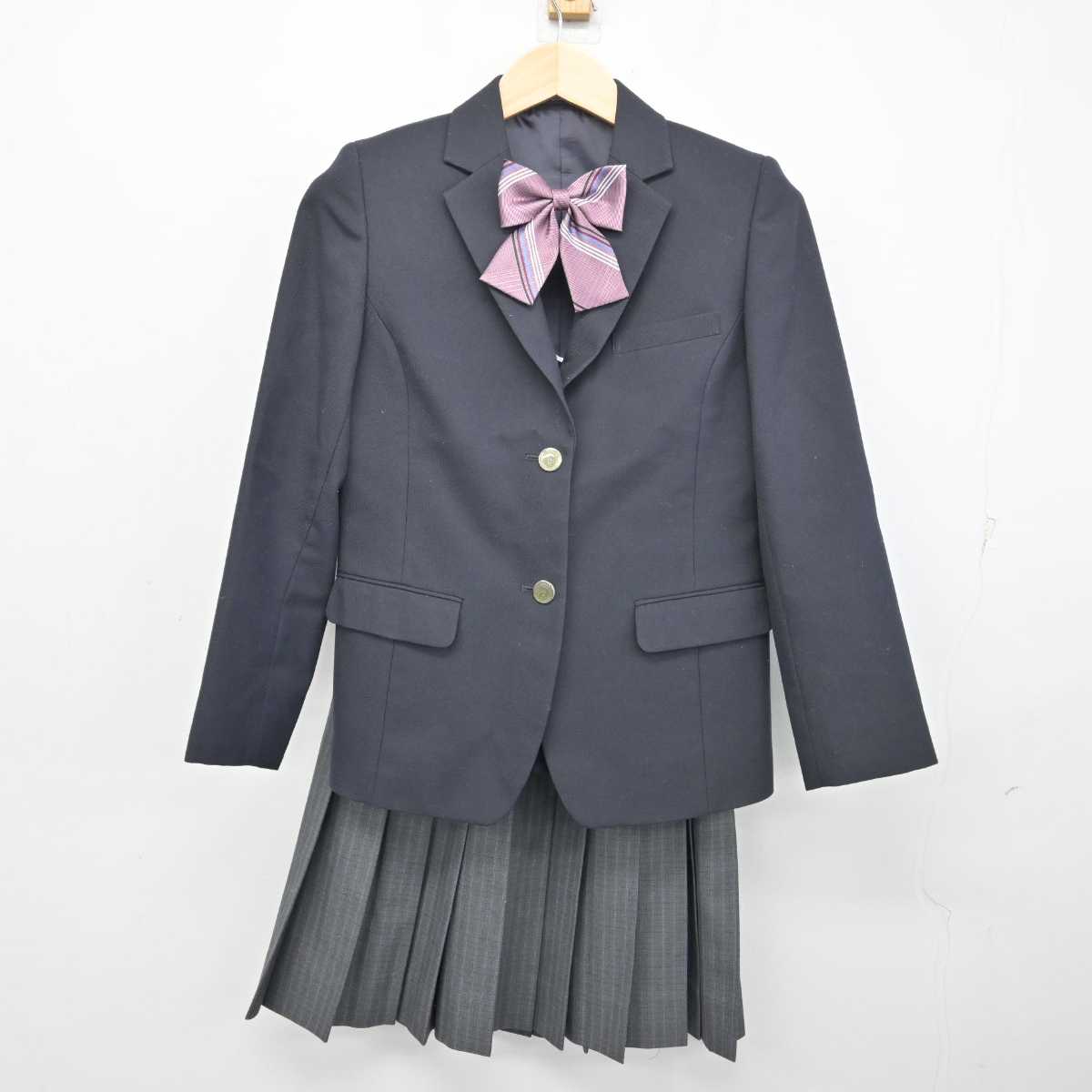 【中古】兵庫県 阪神昆陽高等学校 女子制服 3点 (ブレザー・スカート) sf057134