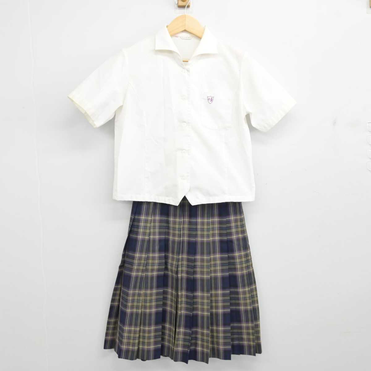 【中古】愛知県 愛知工業大学名電高等学校 女子制服 2点 (シャツ・スカート) sf057146