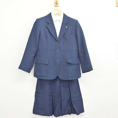 【中古】滋賀県 東大津高等学校 女子制服 6点 (ブレザー・ニット・シャツ・スカート) sf057160