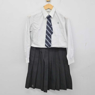 【中古】広島県 福山商業高等学校 女子制服 5点 (ブレザー・シャツ・スカート) sf057185