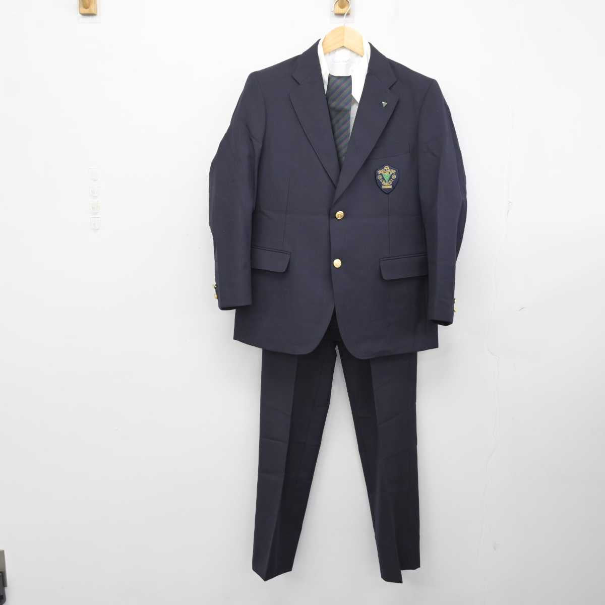 【中古】 星槎学園高等部 男子制服 6点 (ブレザー・シャツ・ズボン) sf057187