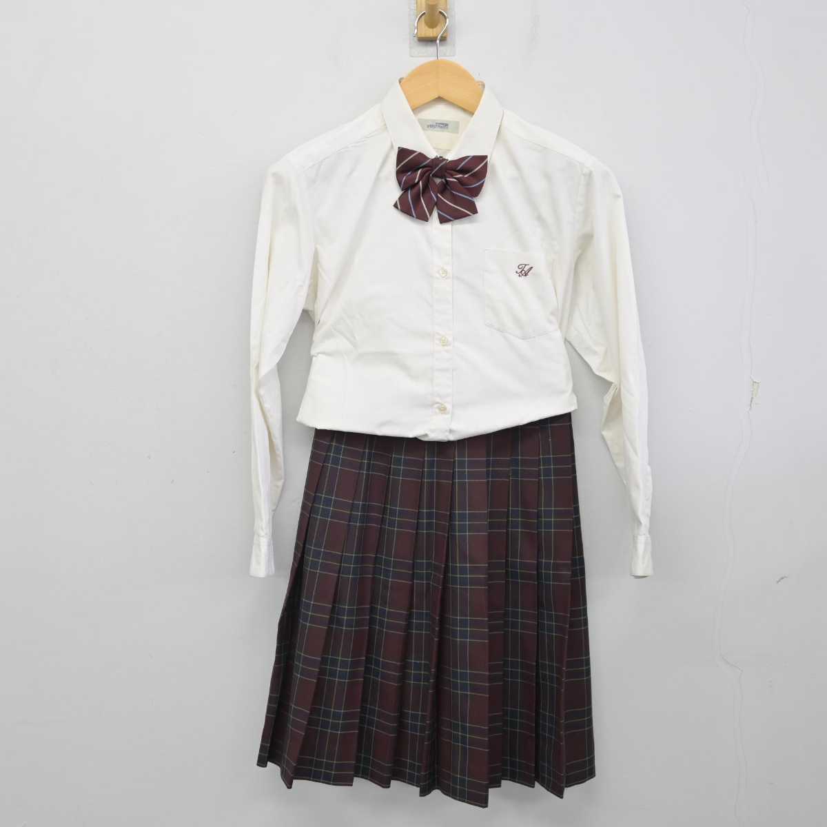 【中古】岡山県 高松農業高等学校 女子制服 4点 (ブレザー・シャツ・スカート) sf057193