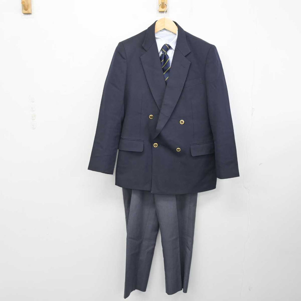 【中古】岡山県 水島工業高等学校 男子制服 4点 (ブレザー・シャツ・ズボン) sf057200