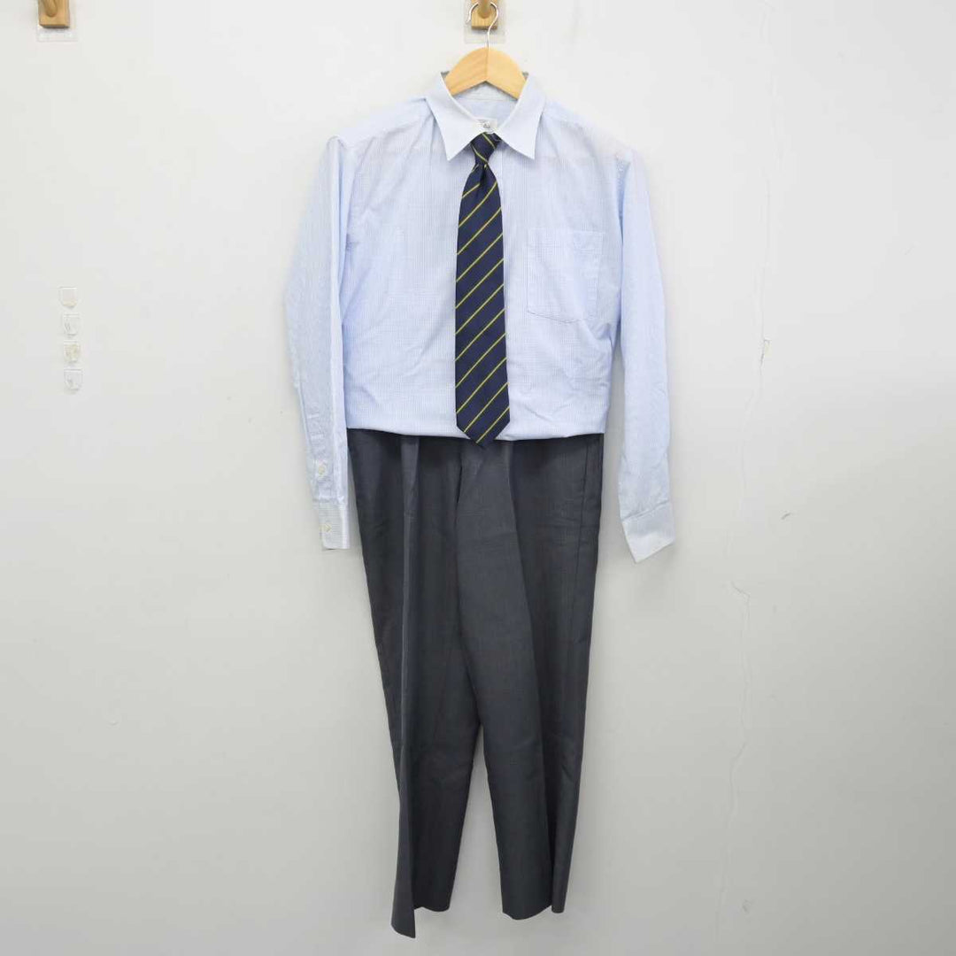 【中古】岡山県 水島工業高等学校 男子制服 4点 (ブレザー・シャツ・ズボン) sf057200