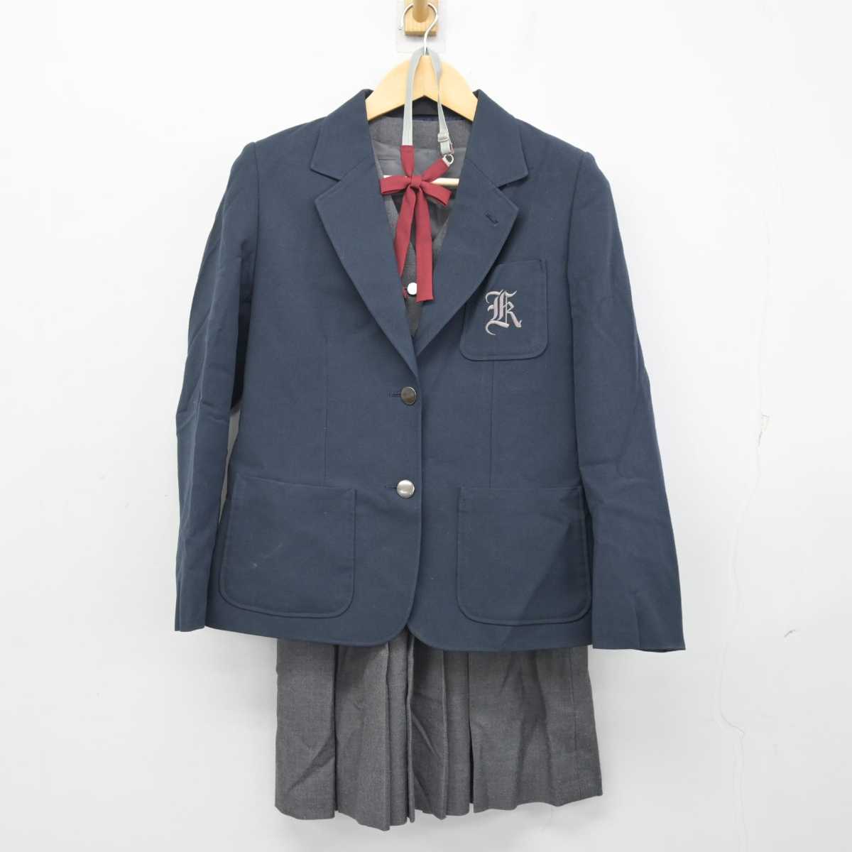 【中古】神奈川県 横浜市立義務教育学校霧が丘学園中学部 女子制服 4点 (ブレザー・ベスト・スカート) sf057217