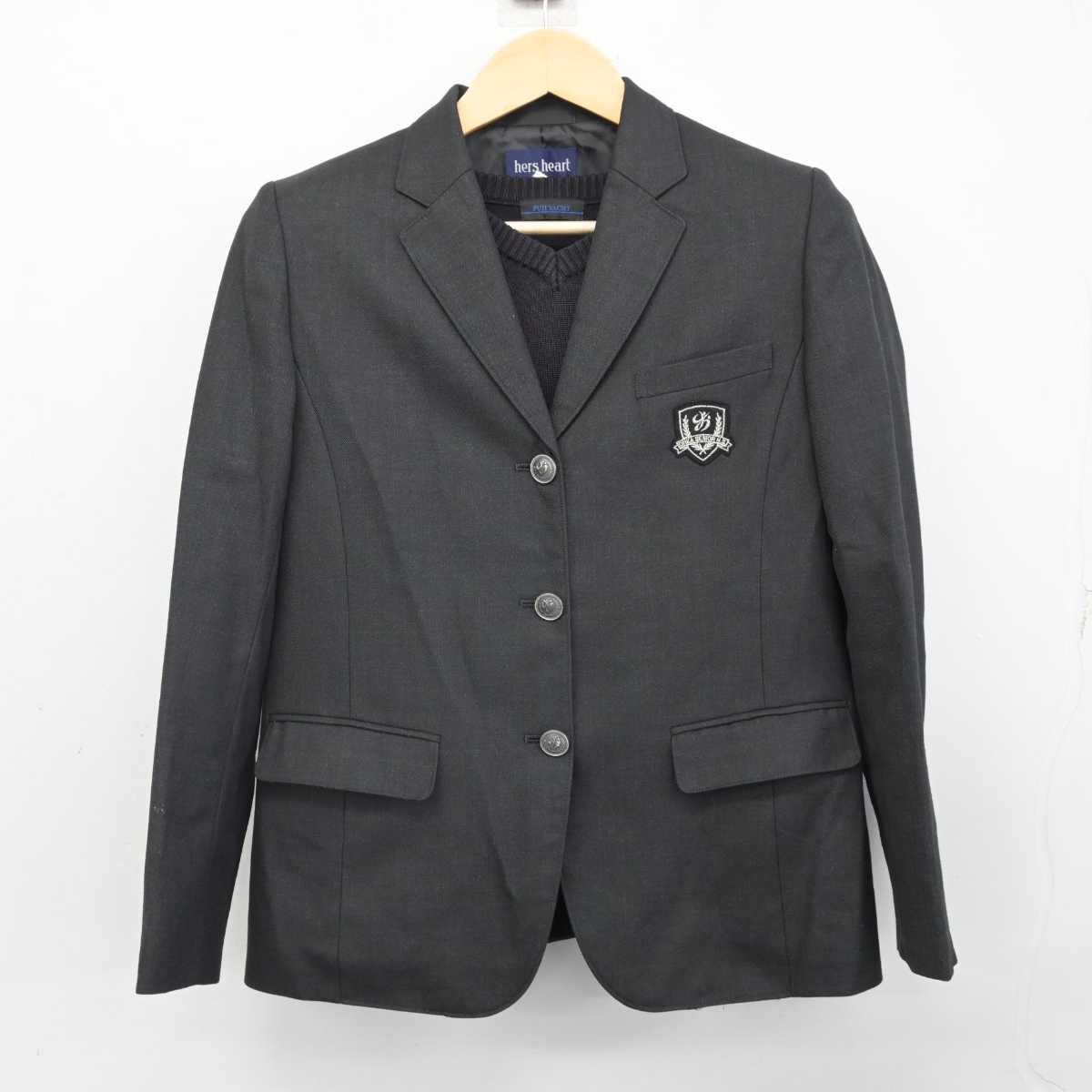 【中古】三重県 相可高等学校 女子制服 2点 (ブレザー・ニット) sf057219