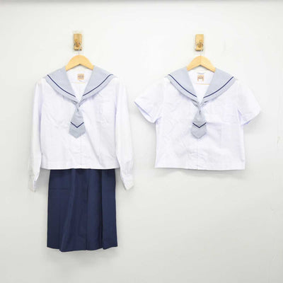 【中古】岩手県 滝沢中学校 女子制服 5点 (セーラー服・スカート) sf057223