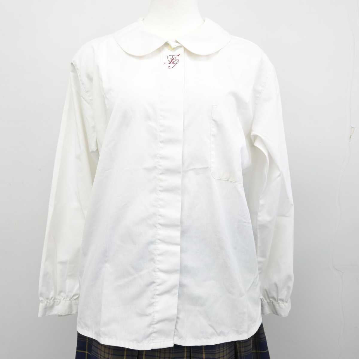 【中古】福岡県 福岡女子高等学校 女子制服 3点 (ブレザー・シャツ・スカート) sf057231