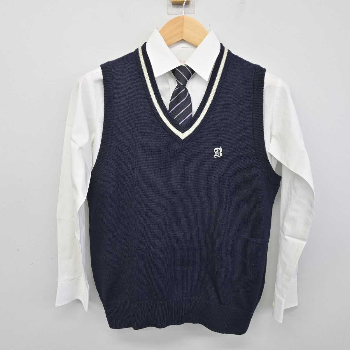 【中古】埼玉県 武南高等学校 女子制服 3点 (ニットベスト・シャツ) sf057292