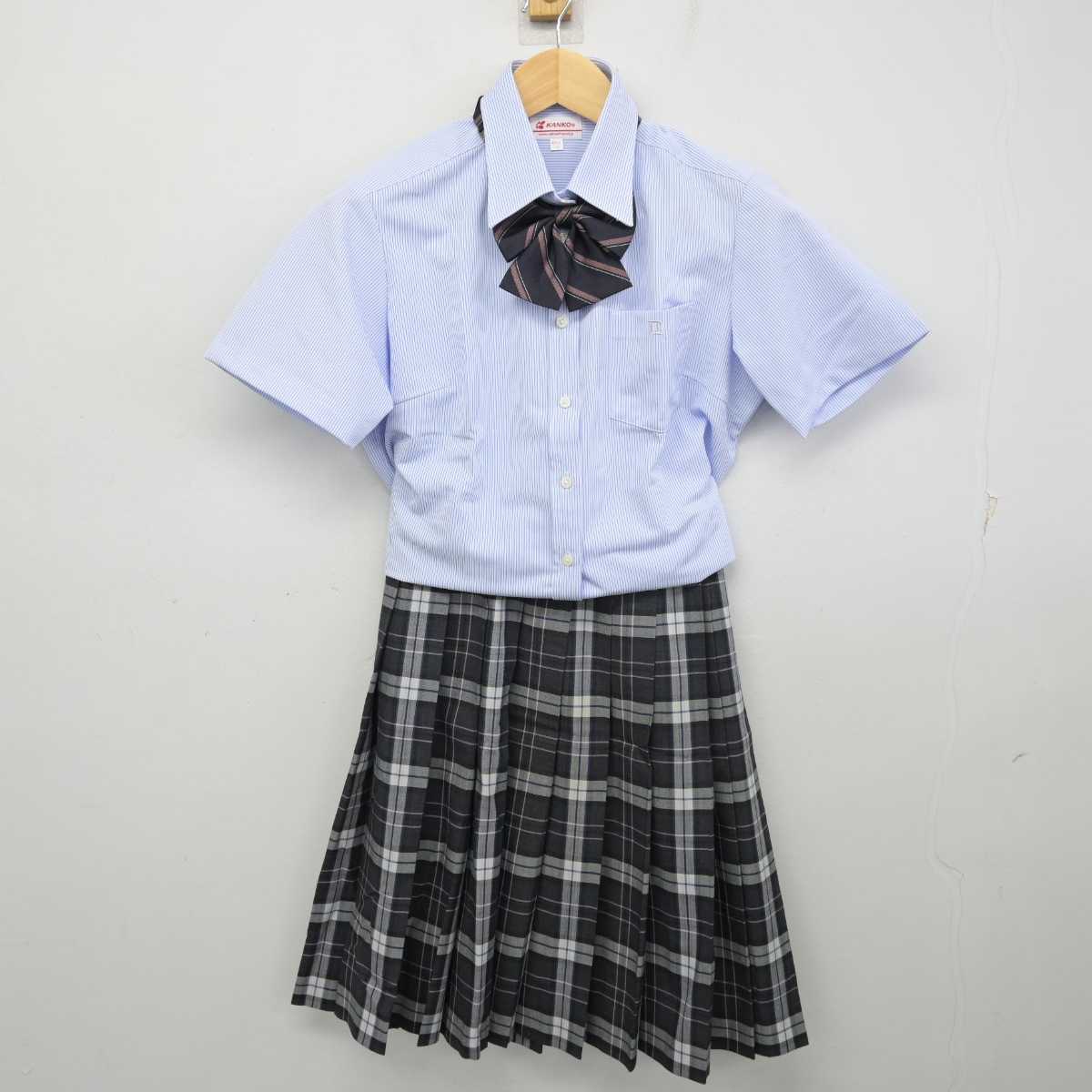 【中古】大阪府 大商学園高等学校 女子制服 3点 (シャツ・スカート) sf057297