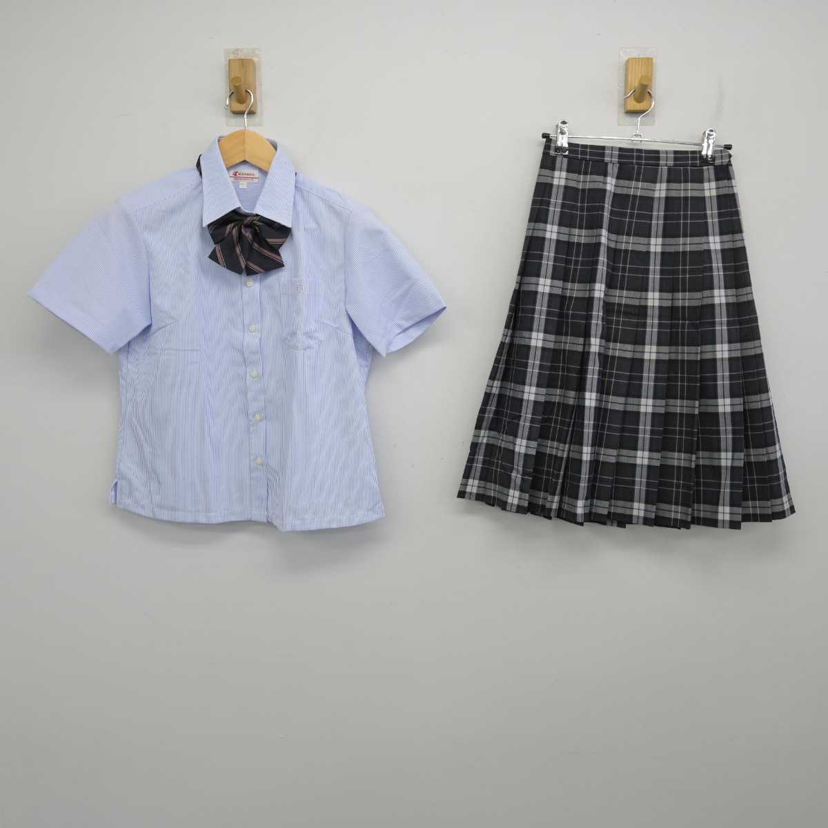 【中古】大阪府 大商学園高等学校 女子制服 3点 (シャツ・スカート) sf057297