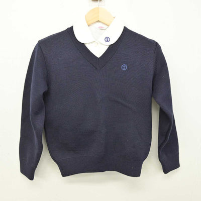 【中古】京都府 京都聖母学院小学校 女子制服 4点 (ニット・ニット・シャツ) sf057300