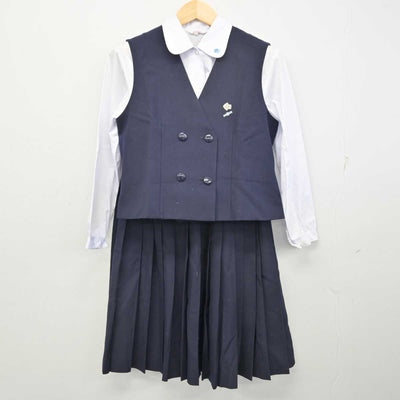 【中古】兵庫県 姫路商業高等学校 女子制服 4点 (ブレザー・ベスト・シャツ・スカート) sf057362