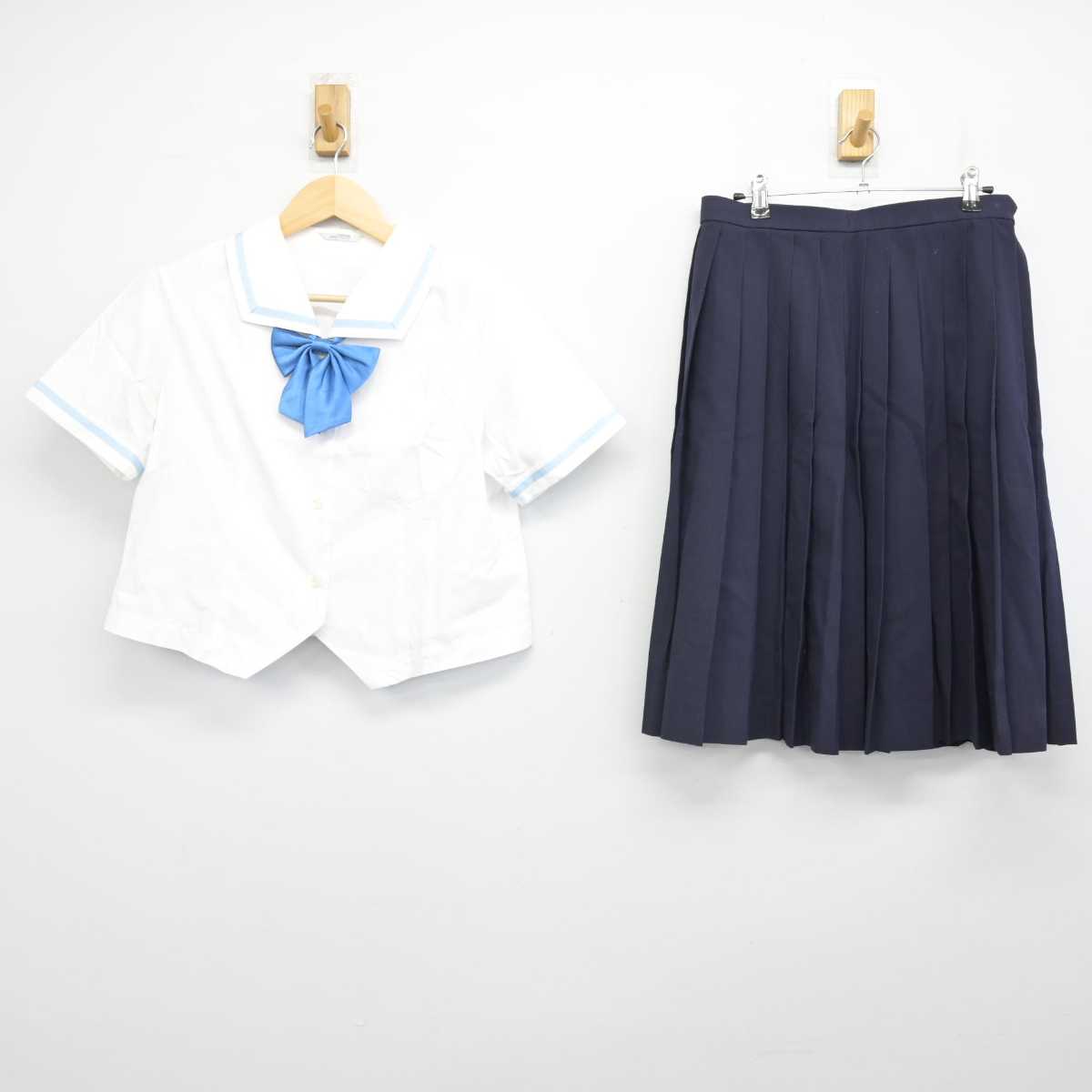 【中古】兵庫県 姫路商業高等学校 女子制服 3点 (シャツ・スカート) sf057363