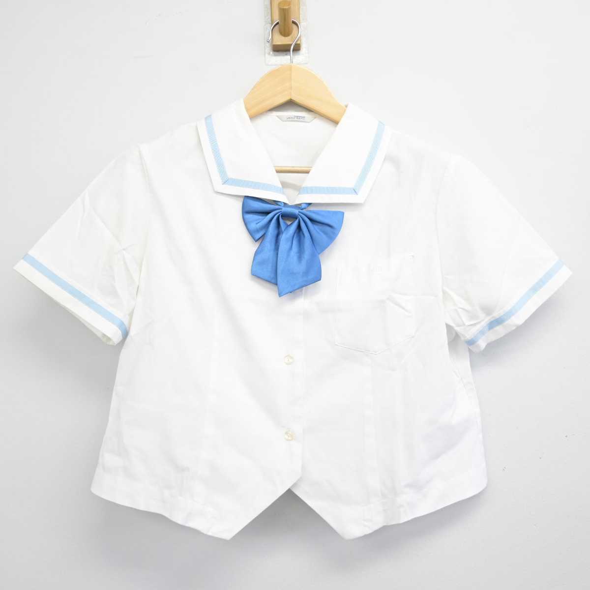 【中古】兵庫県 姫路商業高等学校 女子制服 3点 (シャツ・スカート) sf057363