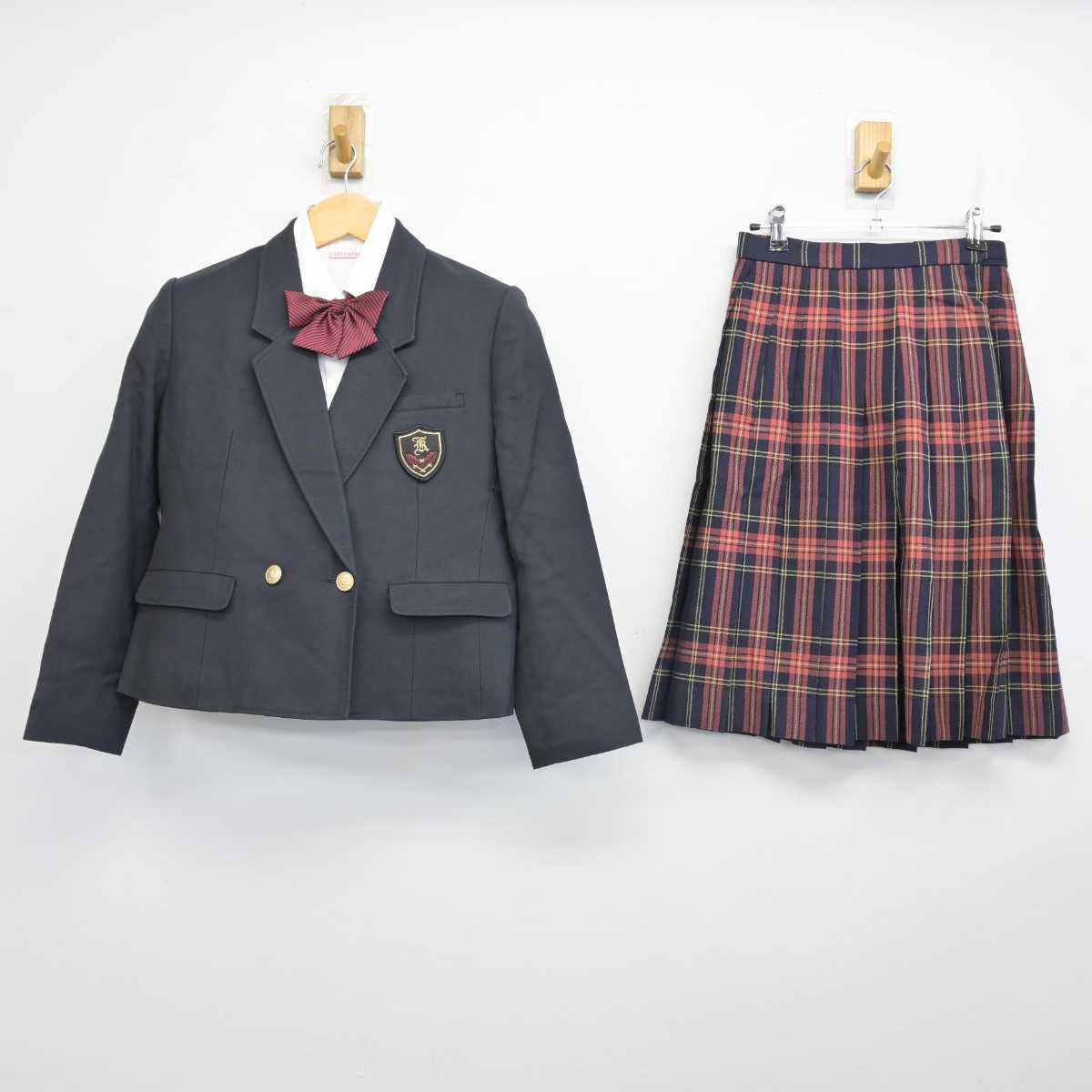 【中古】千葉県 柏井高等学校 女子制服 4点 (ブレザー・シャツ・スカート) sf057365