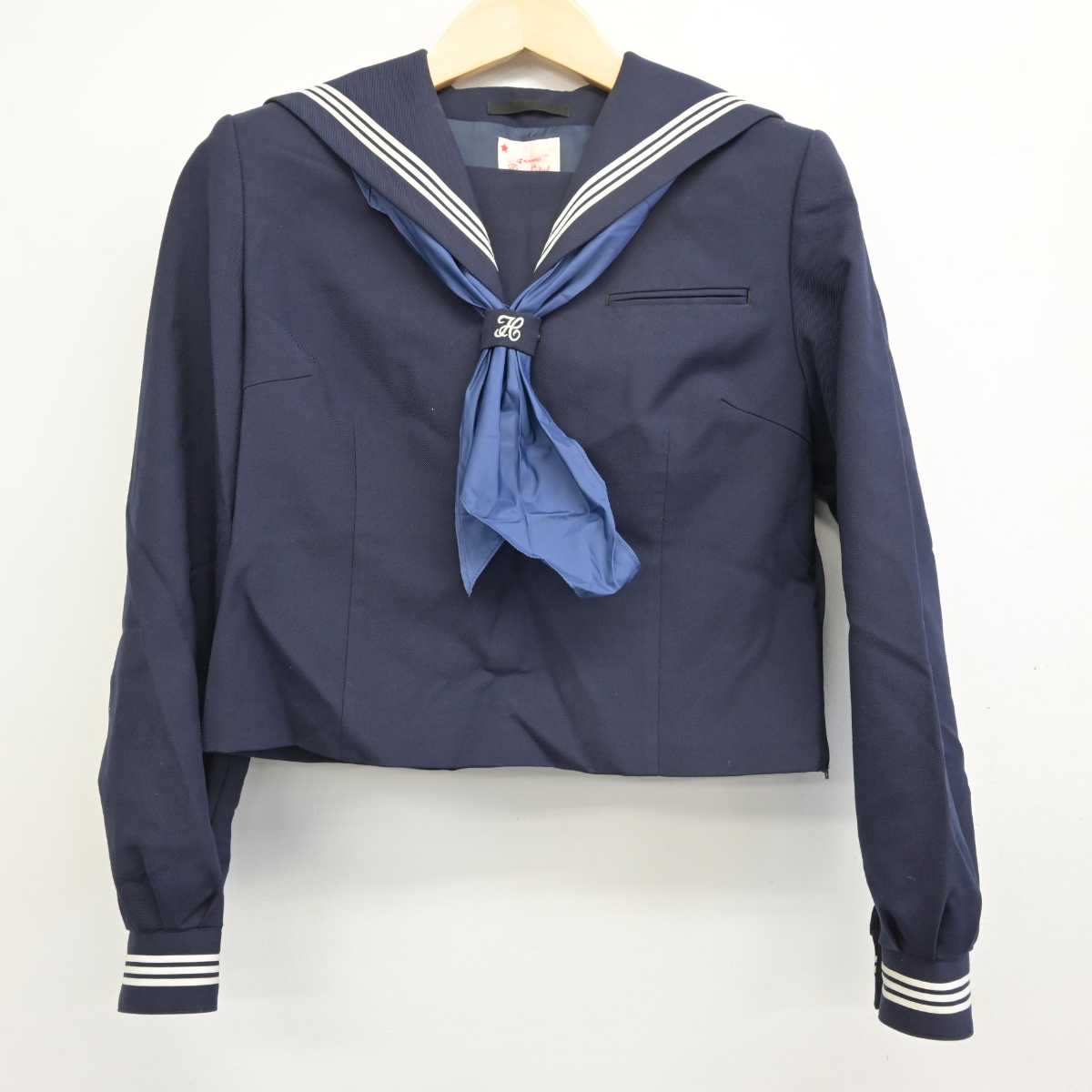 【中古】千葉県 鎌ヶ谷中学校 女子制服 3点 (セーラー服・スカート) sf057368