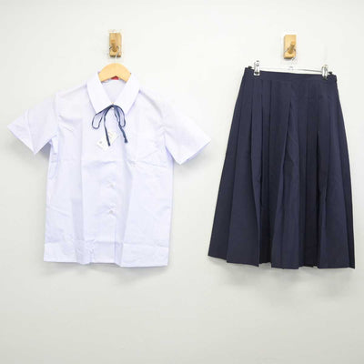 【中古】千葉県 鎌ヶ谷中学校 女子制服 4点 (シャツ・スカート) sf057369