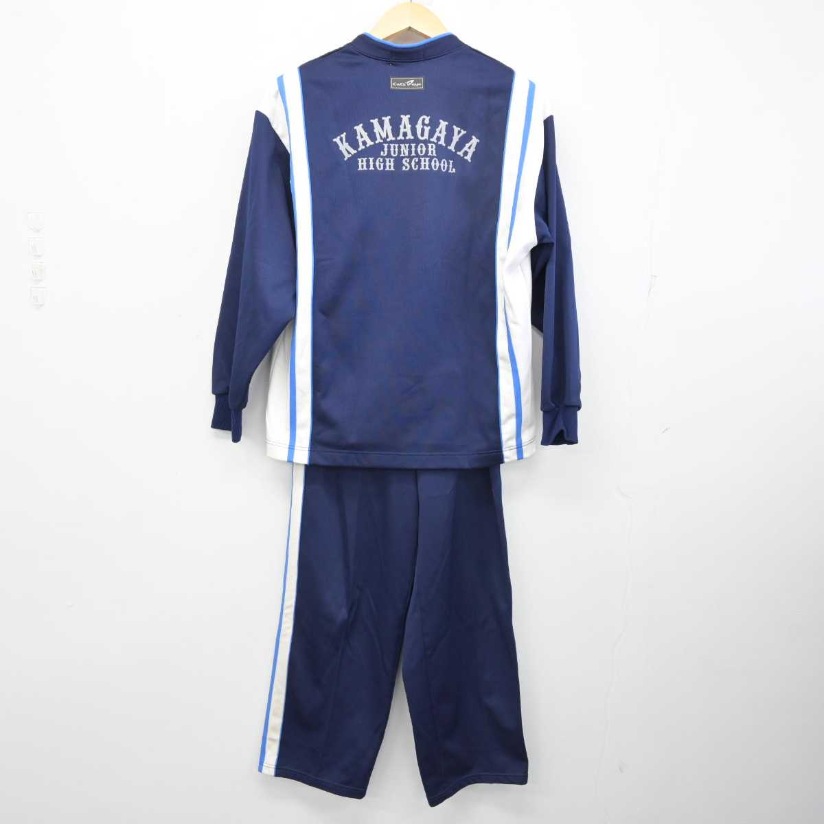 【中古】千葉県 鎌ヶ谷中学校 女子制服 2点 (ジャージ 上・ジャージ 下) sf057370