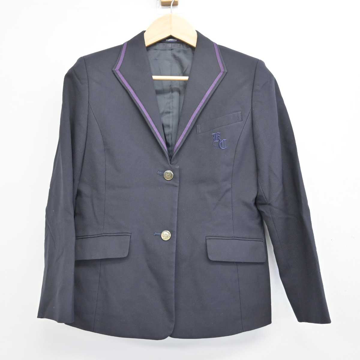 【中古】山梨県 甲府商業高等学校 女子制服 3点 (ブレザー・スカート) sf057373