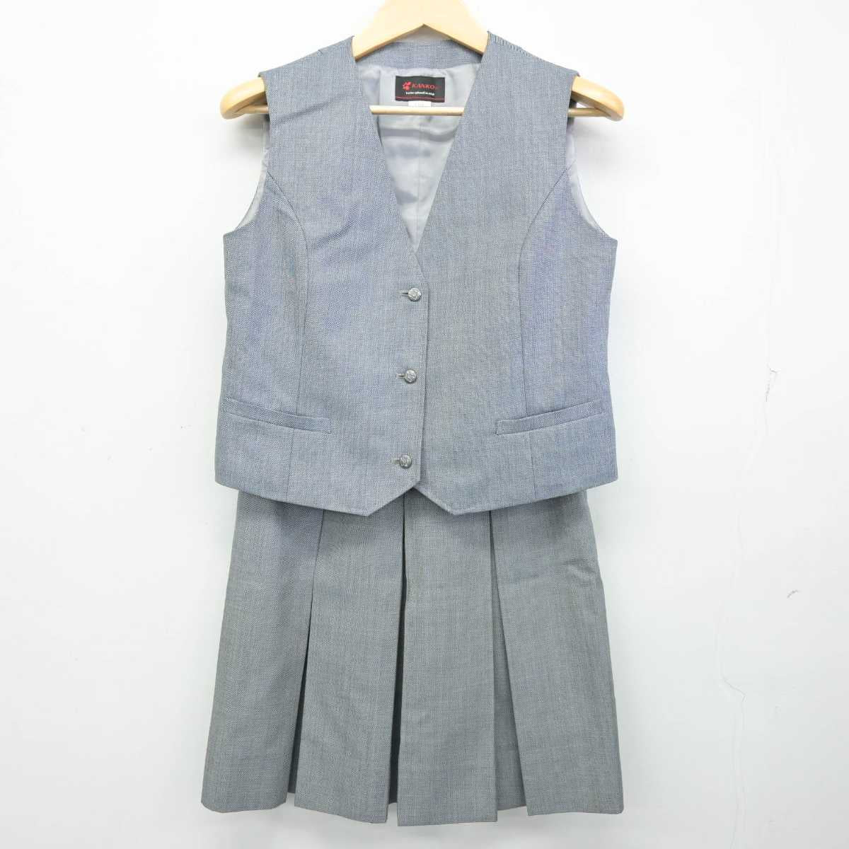 【中古】埼玉県 八潮中学校 女子制服 4点 (ブレザー・ベスト・スカート) sf057386