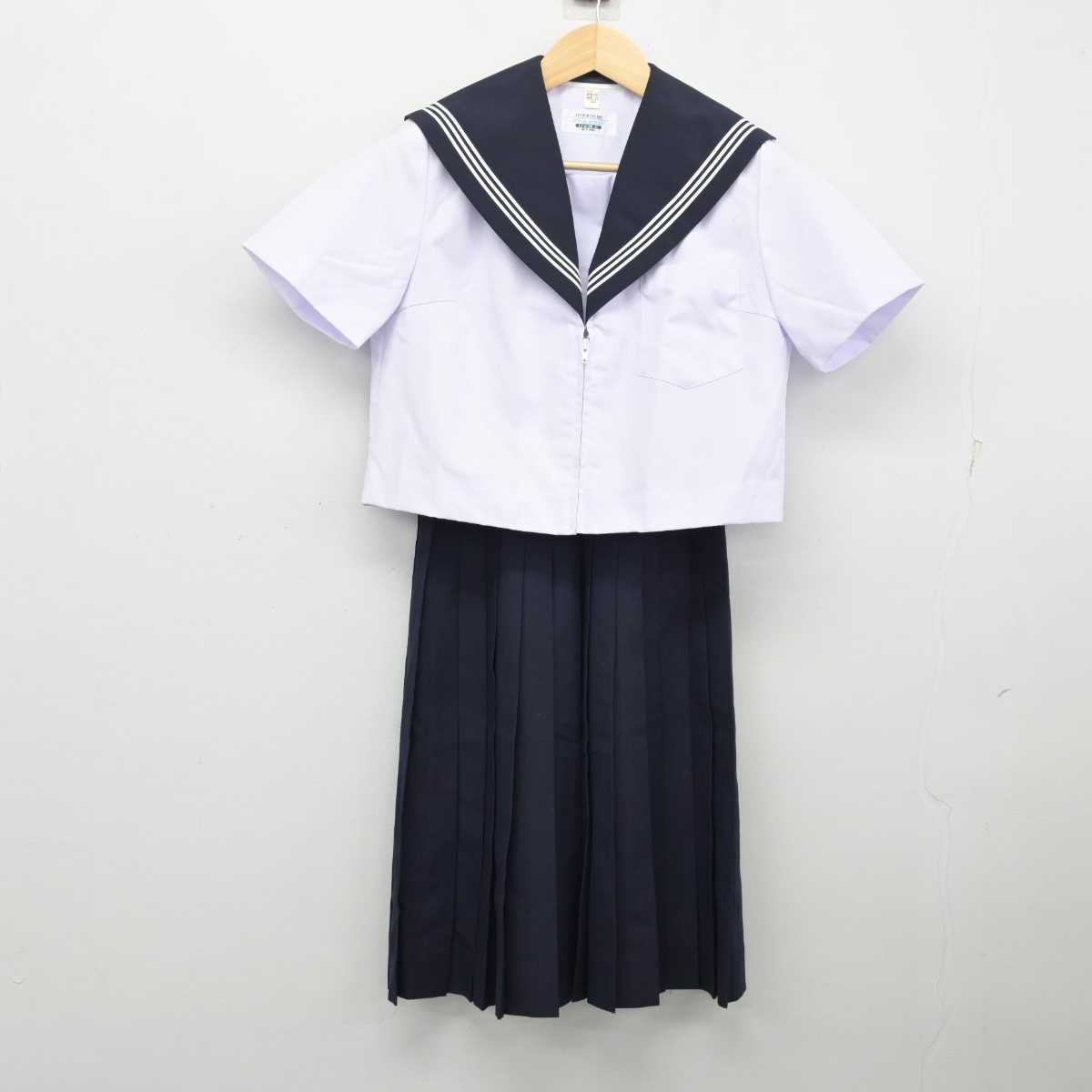 【中古】愛知県 幸田中学校 女子制服 2点 (セーラー服・スカート) sf057461