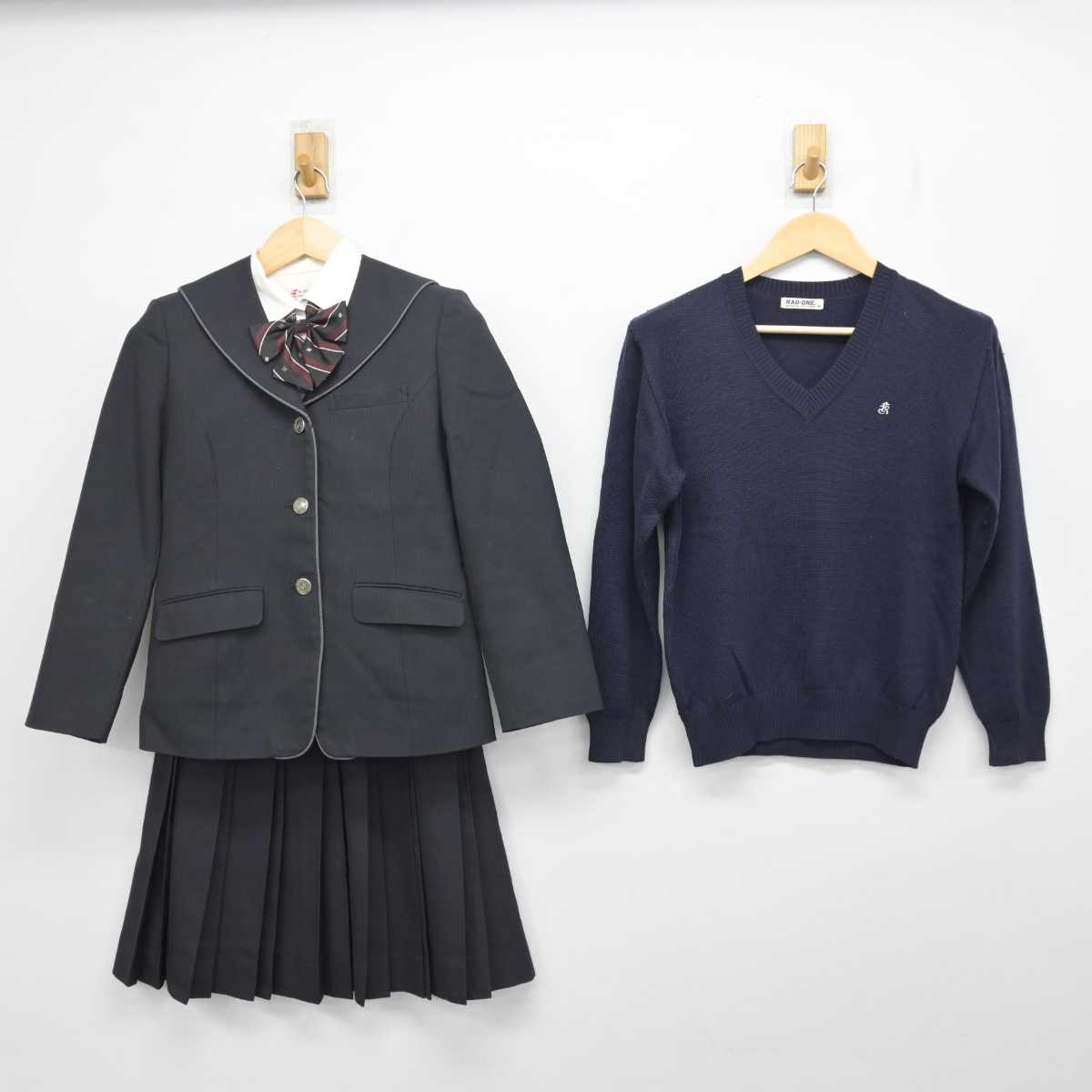 【中古】愛知県 幸田高等学校 女子制服 5点 (ブレザー・ニット・シャツ・スカート) sf057469